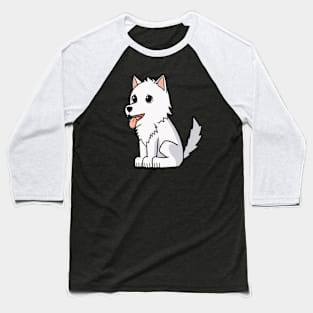 White dog Baseball T-Shirt